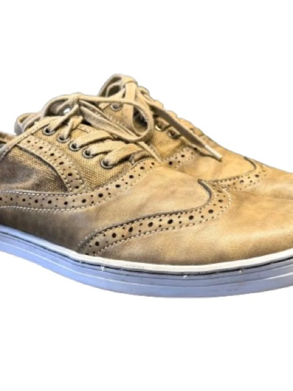Bed Stu Men’s Distressed Leather Wingtip Oxford Sneakers Brogue Size Unknown